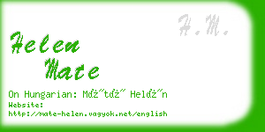 helen mate business card
